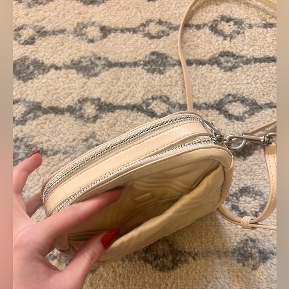 Tory Burch Perry Bombe Mini Puffy Logo Crossbody Bag in Cream - Picture 6 of 12